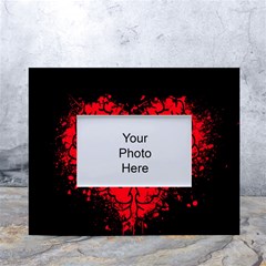 Heart Brain Mind Psychology Doubt White Tabletop Photo Frame 4 x6  by Cowasu