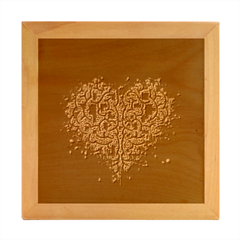 Heart Brain Mind Psychology Doubt Wood Photo Frame Cube