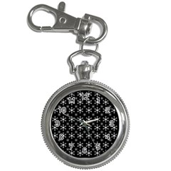 Snowflakes Background Pattern Key Chain Watches