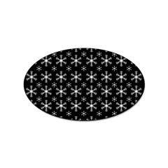 Snowflakes Background Pattern Sticker (Oval)