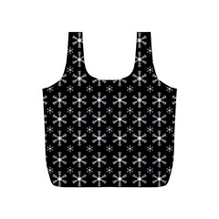 Snowflakes Background Pattern Full Print Recycle Bag (s) by Cowasu