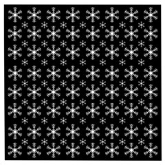 Snowflakes Background Pattern Wooden Puzzle Square