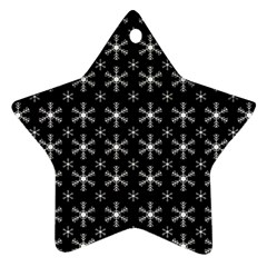 Snowflakes Background Pattern Star Ornament (two Sides) by Cowasu