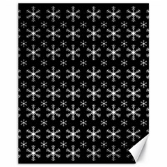 Snowflakes Background Pattern Canvas 11  X 14  by Cowasu