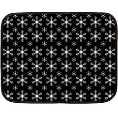 Snowflakes Background Pattern Fleece Blanket (mini) by Cowasu