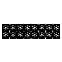 Snowflakes Background Pattern Oblong Satin Scarf (16  X 60 ) by Cowasu