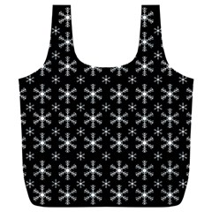 Snowflakes Background Pattern Full Print Recycle Bag (xxl) by Cowasu