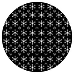 Snowflakes Background Pattern Round Trivet by Cowasu