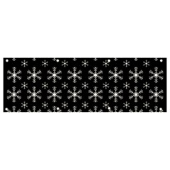 Snowflakes Background Pattern Banner And Sign 9  X 3  by Cowasu