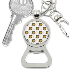 Lion Heads Pattern Design Doodle Bottle Opener Key Chain by Cowasu