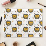 Lion Heads Pattern Design Doodle Cosmetic Bag (XL) Front