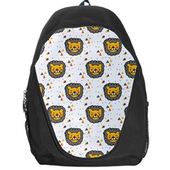 Lion Heads Pattern Design Doodle Backpack Bag by Cowasu