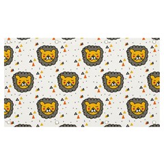 Lion Heads Pattern Design Doodle Banner And Sign 7  X 4  by Cowasu