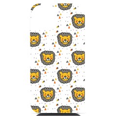 Lion Heads Pattern Design Doodle Iphone 14 Black Uv Print Case