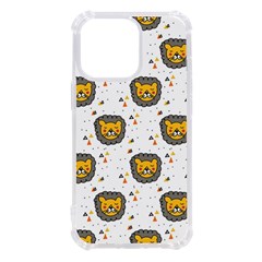 Lion Heads Pattern Design Doodle Iphone 13 Pro Tpu Uv Print Case