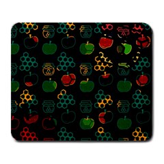 Apples Honey Honeycombs Pattern Large Mousepad