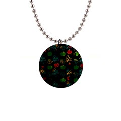 Apples Honey Honeycombs Pattern 1  Button Necklace by Cowasu