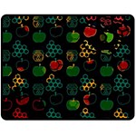 Apples Honey Honeycombs Pattern Two Sides Fleece Blanket (Medium) 58.8 x47.4  Blanket Front