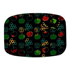 Apples Honey Honeycombs Pattern Mini Square Pill Box by Cowasu