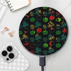 Apples Honey Honeycombs Pattern Wireless Fast Charger(white) by Cowasu