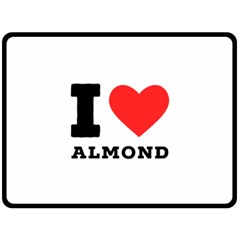 I Love Almond  Fleece Blanket (large) by ilovewhateva