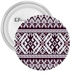 Illustration Ukrainian Folk Seamless Pattern Ornament 3  Buttons Front