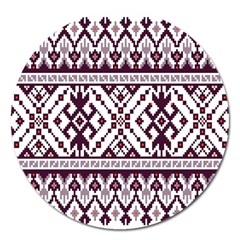 Illustration Ukrainian Folk Seamless Pattern Ornament Magnet 5  (Round)