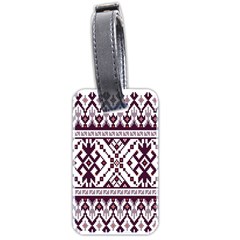 Illustration Ukrainian Folk Seamless Pattern Ornament Luggage Tag (two sides)