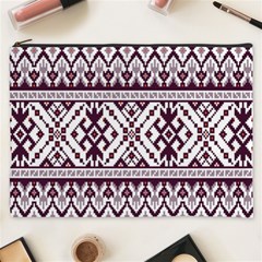 Illustration Ukrainian Folk Seamless Pattern Ornament Cosmetic Bag (xxxl) by Cowasu