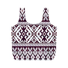 Illustration Ukrainian Folk Seamless Pattern Ornament Full Print Recycle Bag (m) by Cowasu