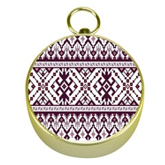 Illustration Ukrainian Folk Seamless Pattern Ornament Gold Compasses