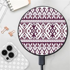 Illustration Ukrainian Folk Seamless Pattern Ornament Wireless Fast Charger(black) by Cowasu