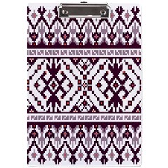 Illustration Ukrainian Folk Seamless Pattern Ornament A4 Acrylic Clipboard by Cowasu