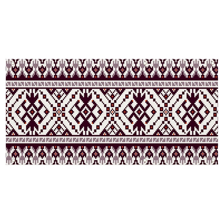 Illustration Ukrainian Folk Seamless Pattern Ornament Banner and Sign 8  x 4 