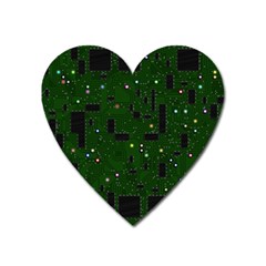 Circuit Board Conductor Tracks Heart Magnet by Cowasu