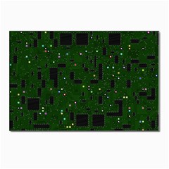 Circuit Board Conductor Tracks Postcard 4 x 6  (pkg Of 10) by Cowasu