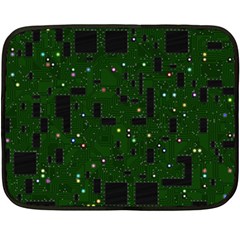 Circuit Board Conductor Tracks Two Sides Fleece Blanket (mini) by Cowasu