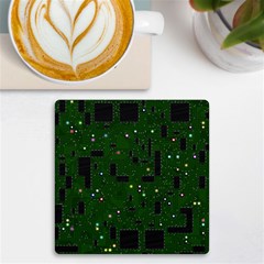 Circuit Board Conductor Tracks Uv Print Square Tile Coaster  by Cowasu