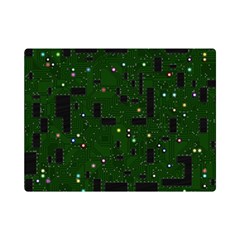 Circuit Board Conductor Tracks Premium Plush Fleece Blanket (mini) by Cowasu