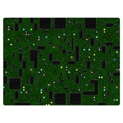 Circuit Board Conductor Tracks Premium Plush Fleece Blanket (extra Small) by Cowasu