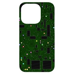 Circuit Board Conductor Tracks Iphone 14 Pro Black Uv Print Case