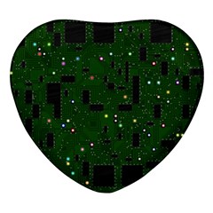 Circuit Board Conductor Tracks Heart Glass Fridge Magnet (4 Pack) by Cowasu