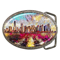 New York Skyline Manhattan City Belt Buckles by Cowasu