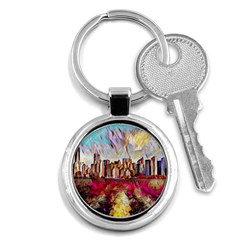 New York Skyline Manhattan City Key Chain (round) by Cowasu