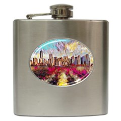 New York Skyline Manhattan City Hip Flask (6 Oz) by Cowasu