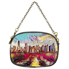 New York Skyline Manhattan City Chain Purse (one Side) by Cowasu