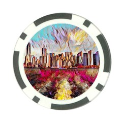 New York Skyline Manhattan City Poker Chip Card Guard (10 Pack) by Cowasu