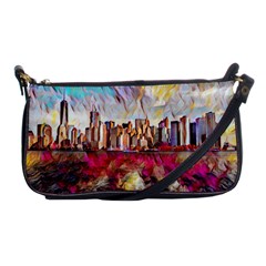 New York Skyline Manhattan City Shoulder Clutch Bag by Cowasu