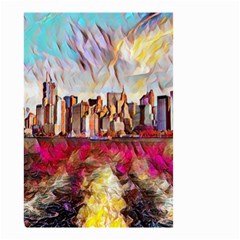 New York Skyline Manhattan City Small Garden Flag (two Sides) by Cowasu