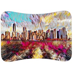 New York Skyline Manhattan City Velour Seat Head Rest Cushion by Cowasu